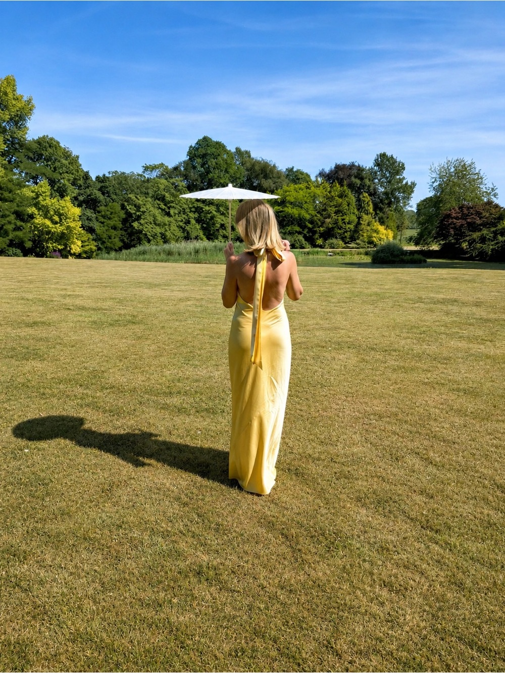 Yellow maxi wedding guest Dress